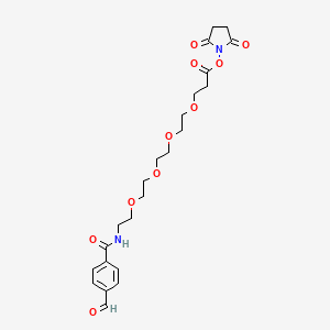 Chemical structure of Ald-Ph-amido-PEG4-C2-NHS ester