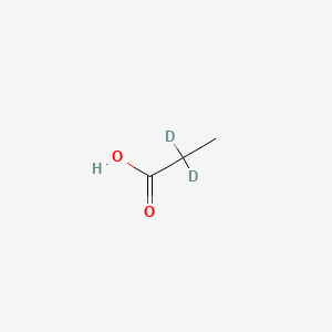 Chemical structure of Propionic-2,2-d2 acid