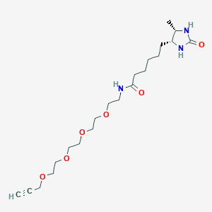 Chemical structure of Desthiobiotin-PEG4-Alkyne