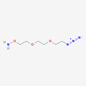 Chemical structure of Aminooxy-PEG2-azide