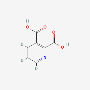 Chemical structure of Quinolinic acid-d3