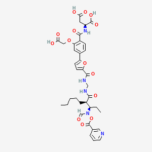 Chemical structure of Z-DEVD-AMC