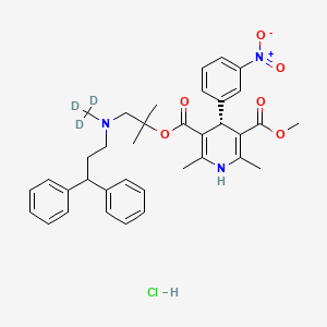 Chemical structure of (R)-Lercanidipine-d3 hydrochloride