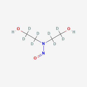 Chemical structure of N-Nitrosodiethanolamine-d8