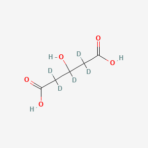 Chemical structure of 3-Hydroxyglutaric acid-d5
