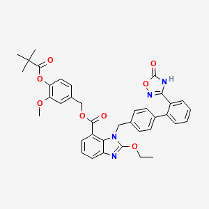 Chemical structure of Azilsartan mopivabil