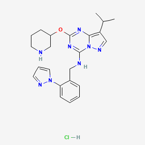 Chemical structure of LDC4297 hydrochloride