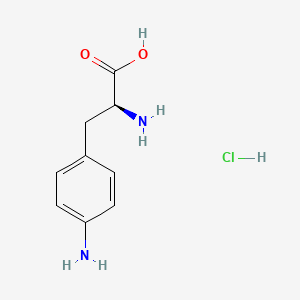 Chemical structure of 4-Amino-L-phenylalanine hydrochloride