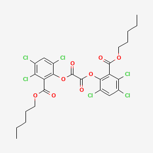Chemical structure of Bis(2,4,5-trichloro-6-carbopentoxyphenyl) oxalate