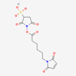 Chemical structure of 6-Maleimidocaproic acid sulfo-NHS