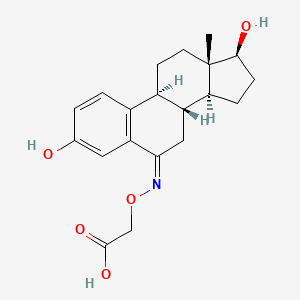 Chemical structure of β-Estradiol-6-one 6-(O-carboxymethyloxime)