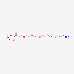 Chemical structure of Boc-NH-PEG5-azide