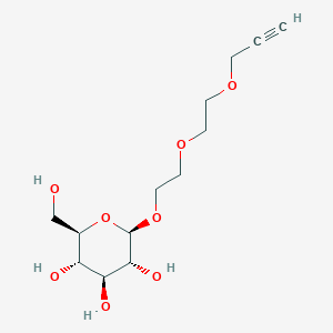 Chemical structure of Propargyl-PEG2-beta-D-glucose