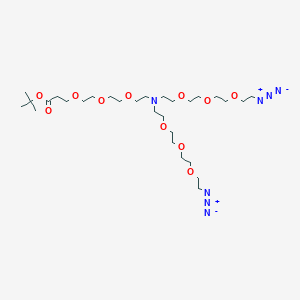 Chemical structure of N-(Boc-PEG3)-N-bis(PEG3-azide)