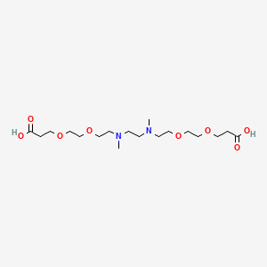 Chemical structure of N,N'-DME-N,N'-Bis-PEG2-acid