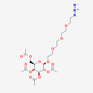 Chemical structure of Azido-PEG4-tetra-Ac-beta-D-glucose