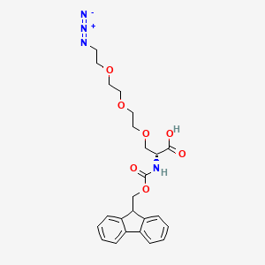 Chemical structure of Azide-PEG3-L-alanine-Fmoc
