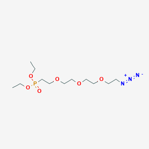 Chemical structure of Azido-PEG3-phosphonic acid ethyl ester