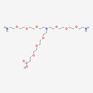 Chemical structure of N-(PEG3-acid)-N-bis(PEG3-amine)