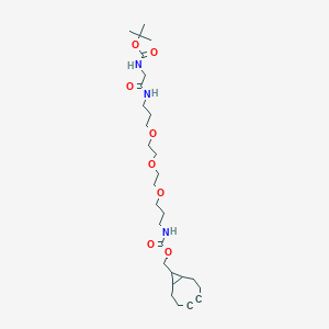Chemical structure of Boc-gly-PEG3-endo-BCN