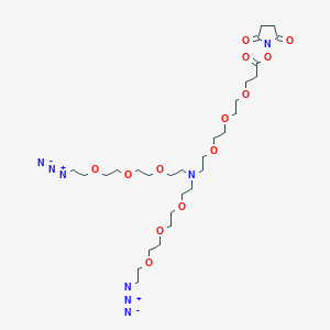 Chemical structure of N-(NHS-PEG3)-N-bis(PEG3-azide)