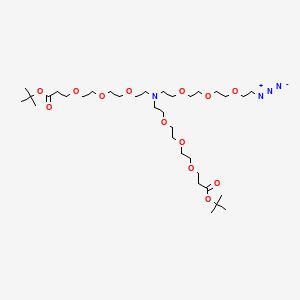Chemical structure of N-(Azido-PEG3)-N-bis(PEG3-Boc)