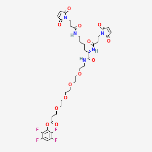 Chemical structure of Bis-Mal-Lysine-PEG4-TFP ester