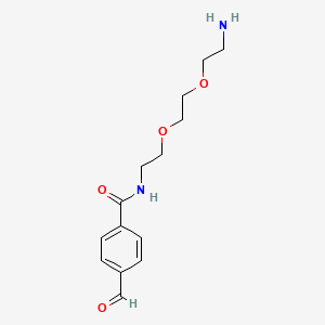 Chemical structure of Ald-Ph-amido-C2-PEG2-amine