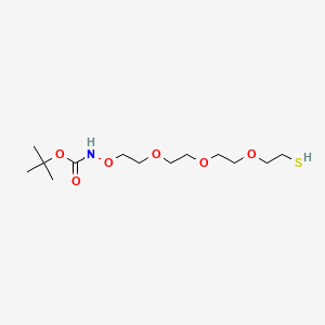 Chemical structure of Boc-Aminooxy-PEG3-thiol