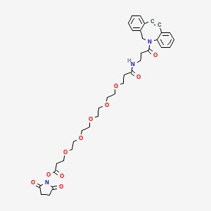 Chemical structure of DBCO-NHCO-PEG5-NHS ester