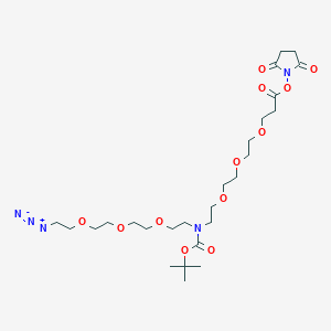Chemical structure of N-(Azido-PEG3)-N-Boc-PEG3-NHS ester