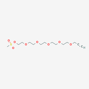 Chemical structure of Propargyl-PEG5-Ms