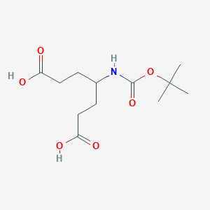 Chemical structure of 4-(N-Boc-amino)-1,6-heptanedioic acid