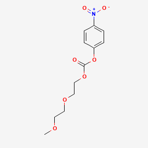 Chemical structure of m-PEG2-4-nitrophenyl carbonate