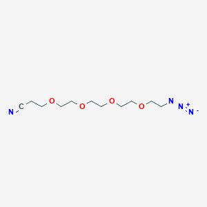 Chemical structure of Azido-PEG4-nitrile