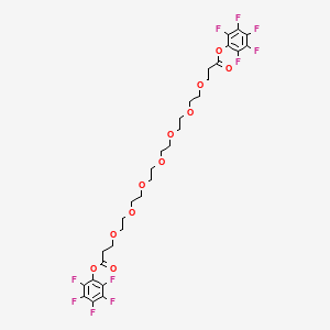 Chemical structure of Bis-PEG7-PFP ester