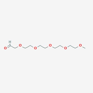 Chemical structure of m-PEG4-CH2-aldehyde