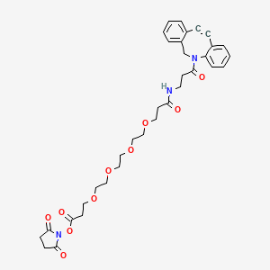 Chemical structure of DBCO-NHCO-PEG4-NHS ester