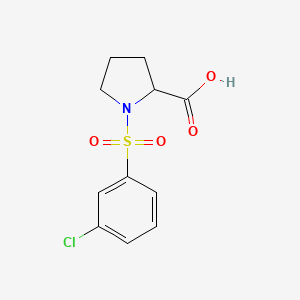 Chemical structure of ((3-Chlorophenyl)sulfonyl)proline