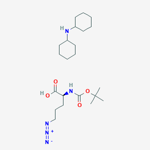 Chemical structure of (S)-Boc-2-amino-5-azido-pentanoic acid dicyclohexylammonium