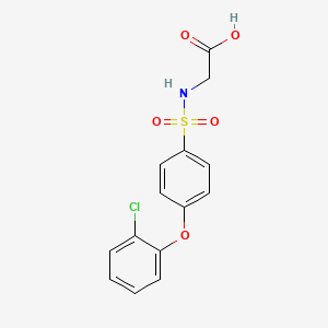 Chemical structure of ((4-(2-Chlorophenoxy)phenyl)sulfonyl)glycine