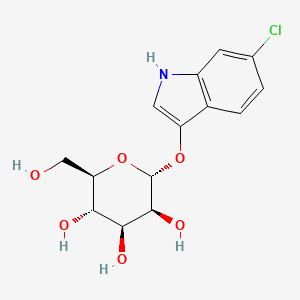 Chemical structure of 6-Chloro-3-indoxyl-α-D-mannopyranoside