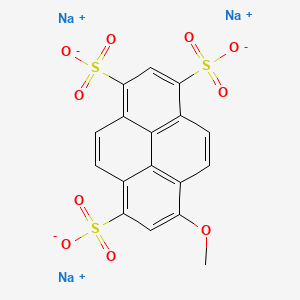Chemical structure of 8-Methoxypyrene-1,3,6-trisulfonate trisodium