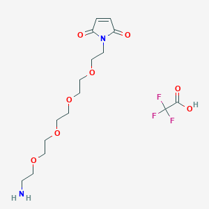 Chemical structure of Mal-PEG4-C2-NH2 TFA