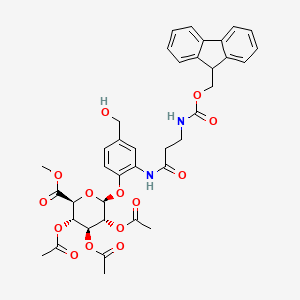 Chemical structure of Me-triacetyl-β-D-glucopyranuronate-Ph-CH2OH-Fmoc