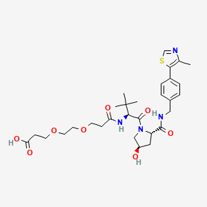 Chemical structure of (S,R,S)-AHPC-PEG2-acid