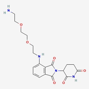 Chemical structure of Thalidomide-PEG2-C2-NH2