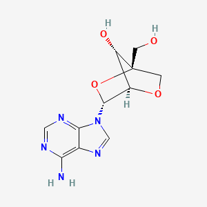 Chemical structure of 2'-O,4'-C-Methyleneadenosine