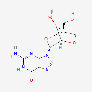 Chemical structure of 2'-O,4'-C-Methyleneguanosine
