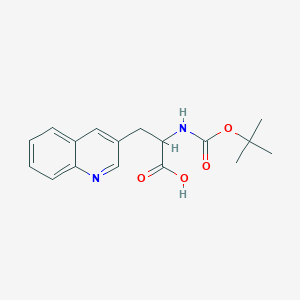 Chemical structure of Boc-3-(3-quinolyl)-DL-Ala-OH